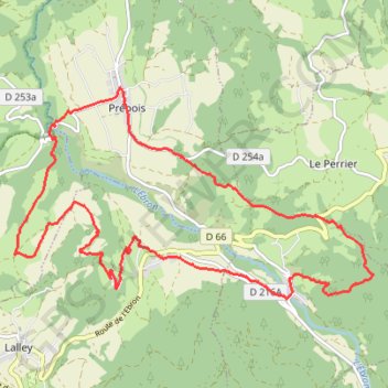 Itinéraire L'Ébron et les deux moulins, distance, dénivelé, altitude, carte, profil, trace GPS