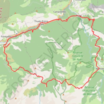 Itinéraire Boucle autour des gorges de la carança, distance, dénivelé, altitude, carte, profil, trace GPS