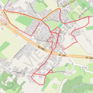Itinéraire SRAV Charnècles, distance, dénivelé, altitude, carte, profil, trace GPS
