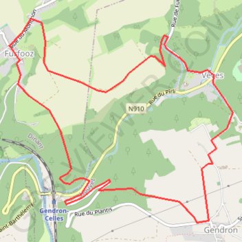 Itinéraire Promenade du Ri des Forges (Houyet), distance, dénivelé, altitude, carte, profil, trace GPS