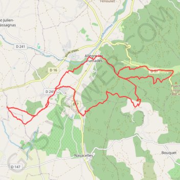 Itinéraire Le Mas Chabert - Allègre-les-Fumades, distance, dénivelé, altitude, carte, profil, trace GPS