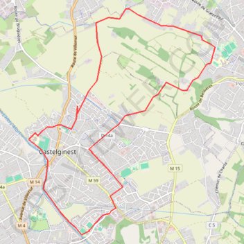 Itinéraire Fonbeauzard-Pechbonieu - CastelgineSaint - Fonbeauzard, distance, dénivelé, altitude, carte, profil, trace GPS