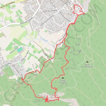 Itinéraire Robion-Rocher de la Baude, distance, dénivelé, altitude, carte, profil, trace GPS