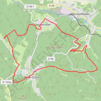 Itinéraire Saint Quirin, distance, dénivelé, altitude, carte, profil, trace GPS