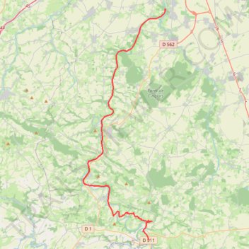 Itinéraire Caen___Thury-Harcourt_course, distance, dénivelé, altitude, carte, profil, trace GPS