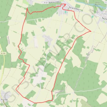 Itinéraire Randonnée à Dormelles, distance, dénivelé, altitude, carte, profil, trace GPS