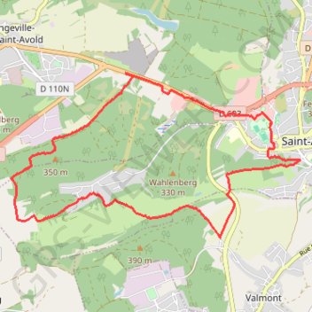Itinéraire Boucle au départ de la piscine de Saint Avold, distance, dénivelé, altitude, carte, profil, trace GPS