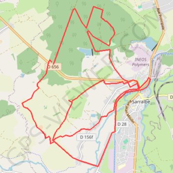 Itinéraire Aux alentours de Sarralbe, distance, dénivelé, altitude, carte, profil, trace GPS