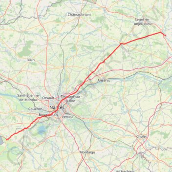 Itinéraire Grez-Neuville à Bourgneuf en Forêt, distance, dénivelé, altitude, carte, profil, trace GPS
