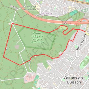 Itinéraire Forêt domaniale de Verrières, circuit des mares, distance, dénivelé, altitude, carte, profil, trace GPS