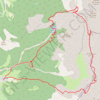 Itinéraire Tête de l'Aupet, Rougnou, Nid et Baronne en Boucle depuis Tréminis (Devoluy), distance, dénivelé, altitude, carte, profil, trace GPS