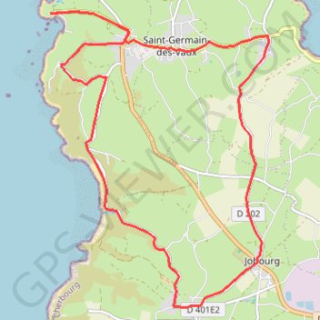 Itinéraire D'Auderville à Jobourg, distance, dénivelé, altitude, carte, profil, trace GPS