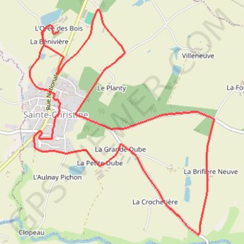 Itinéraire Sentier des poètes - Sainte-Christine, distance, dénivelé, altitude, carte, profil, trace GPS
