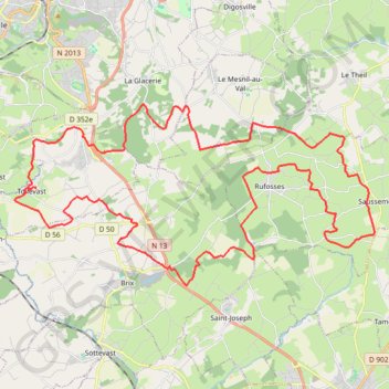 Itinéraire Tollevastaise, distance, dénivelé, altitude, carte, profil, trace GPS