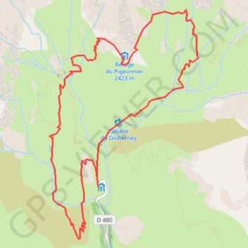 Itinéraire Refuge du Pigeonnier, distance, dénivelé, altitude, carte, profil, trace GPS