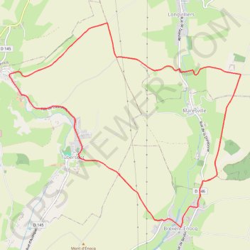 Itinéraire Sentier de la terre à Cloque - Bréxent-Enocq, distance, dénivelé, altitude, carte, profil, trace GPS