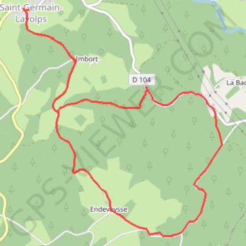 Itinéraire Saint-Germain-Lavolps - Le chateau, distance, dénivelé, altitude, carte, profil, trace GPS
