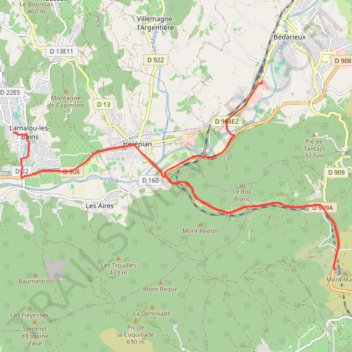 Itinéraire t, distance, dénivelé, altitude, carte, profil, trace GPS