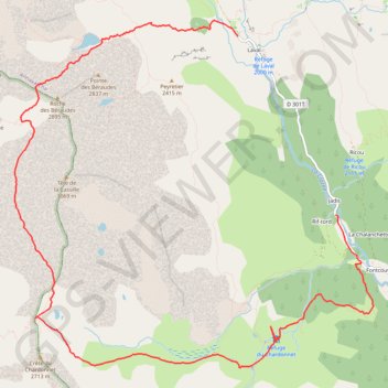 Itinéraire Tour de la tête de la Cassille, distance, dénivelé, altitude, carte, profil, trace GPS