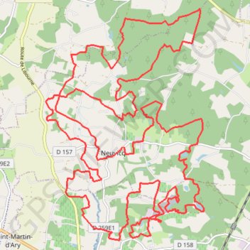 Itinéraire Neuvicq, distance, dénivelé, altitude, carte, profil, trace GPS