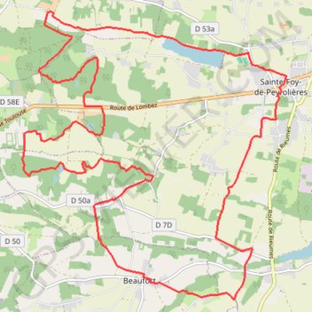 Itinéraire Sortie autour de Sainte Foy, distance, dénivelé, altitude, carte, profil, trace GPS