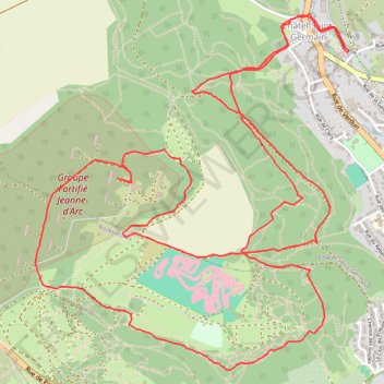Itinéraire Châtel-St-Germain - Fort Jeanne d'Arc, distance, dénivelé, altitude, carte, profil, trace GPS