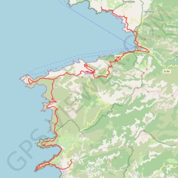Itinéraire Cargese - Gradella, distance, dénivelé, altitude, carte, profil, trace GPS