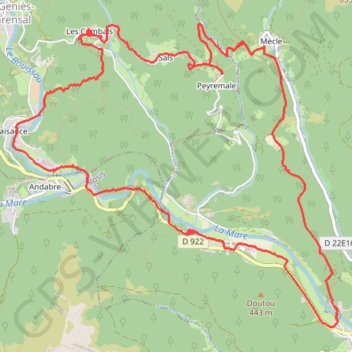 Itinéraire Mècle-Plaisance, distance, dénivelé, altitude, carte, profil, trace GPS