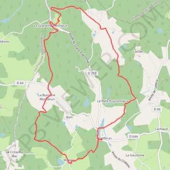 Itinéraire Puyconnieux, distance, dénivelé, altitude, carte, profil, trace GPS