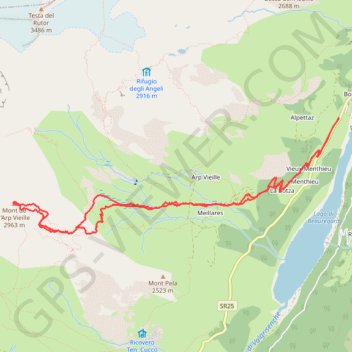 Itinéraire Arp Vieille, distance, dénivelé, altitude, carte, profil, trace GPS