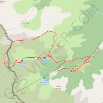 Itinéraire Pic de Montaud par le port de Salau, distance, dénivelé, altitude, carte, profil, trace GPS