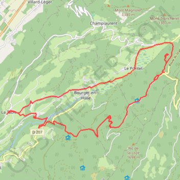 Itinéraire Gelinotte, distance, dénivelé, altitude, carte, profil, trace GPS