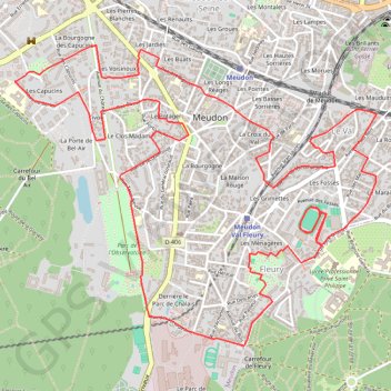 Itinéraire Urban Trail Meudon, distance, dénivelé, altitude, carte, profil, trace GPS