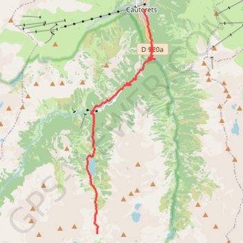Itinéraire Etape 1 - Cauterets à refuge des Oulettes, distance, dénivelé, altitude, carte, profil, trace GPS