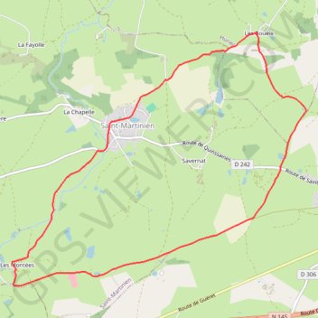 Itinéraire Le pays de Saint-Martinien, distance, dénivelé, altitude, carte, profil, trace GPS