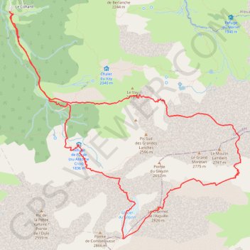 Itinéraire Tour du Grand Morétan (Belledonne), distance, dénivelé, altitude, carte, profil, trace GPS