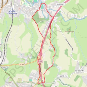 Itinéraire Wimille denacre-14954922, distance, dénivelé, altitude, carte, profil, trace GPS