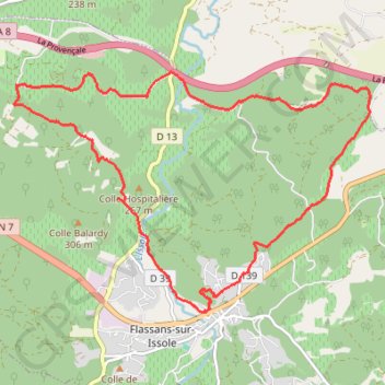 Itinéraire Balade en centre-var autour de Flassans-sur-Issole, distance, dénivelé, altitude, carte, profil, trace GPS