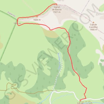 Itinéraire Signal de Bassia de Hèche, distance, dénivelé, altitude, carte, profil, trace GPS