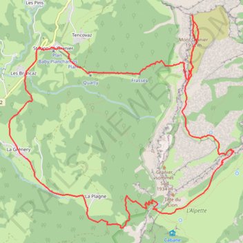 Itinéraire Le Mont Granier en boucle par le Pas des Barres et celui de Tencovaz, distance, dénivelé, altitude, carte, profil, trace GPS