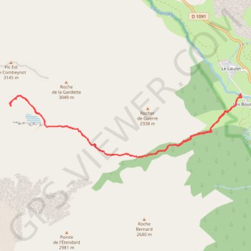 Itinéraire Le Monêtier-les-Bains Randonnée, distance, dénivelé, altitude, carte, profil, trace GPS