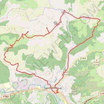 Itinéraire Circuit des dolmens de Saint-Affrique, distance, dénivelé, altitude, carte, profil, trace GPS