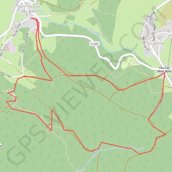 Itinéraire Saint nicolas des biefs, distance, dénivelé, altitude, carte, profil, trace GPS