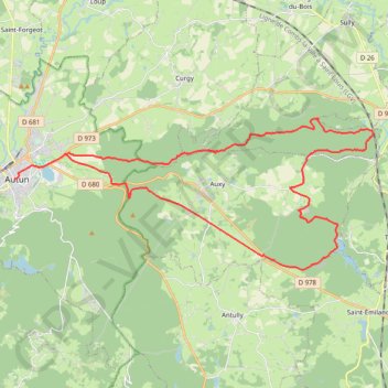 Itinéraire Le Pont-du-Roi par Feuillis - Autun, distance, dénivelé, altitude, carte, profil, trace GPS