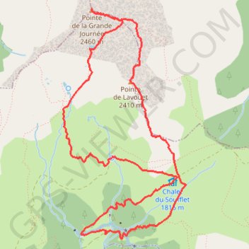 Itinéraire Pointe de la Grande Journée (Beaufortain), distance, dénivelé, altitude, carte, profil, trace GPS