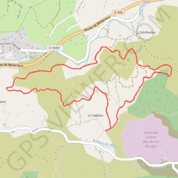 Itinéraire Parcours de santé de Bédarieux, distance, dénivelé, altitude, carte, profil, trace GPS