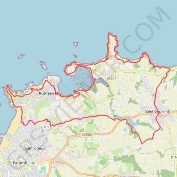 Itinéraire Saint-Coulomb, distance, dénivelé, altitude, carte, profil, trace GPS