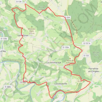 Itinéraire Saint-Omer, distance, dénivelé, altitude, carte, profil, trace GPS