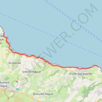 Itinéraire Le tour de la Hague, distance, dénivelé, altitude, carte, profil, trace GPS