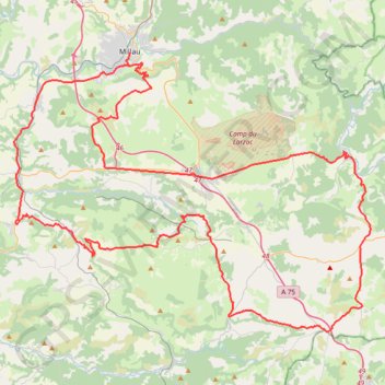 Itinéraire Pays Templiers et Hospitaliers, distance, dénivelé, altitude, carte, profil, trace GPS